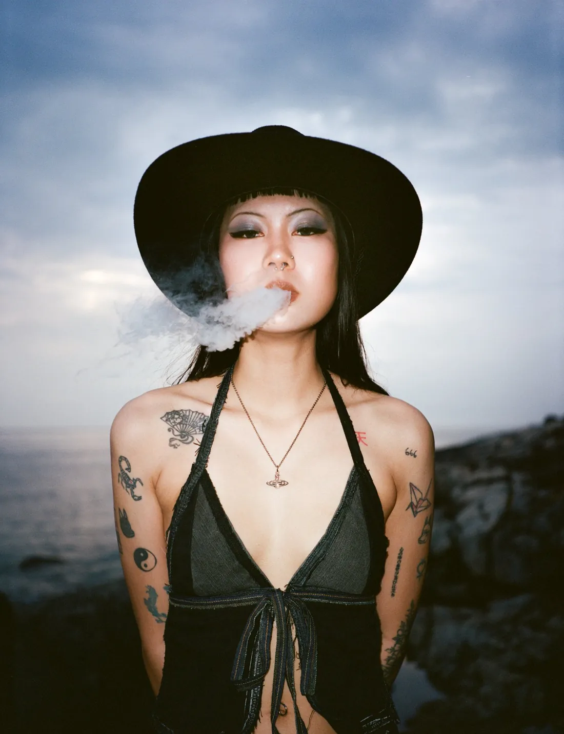 Femme series — film portrait at dusk by Brisbane photographer Jackson Seebohm