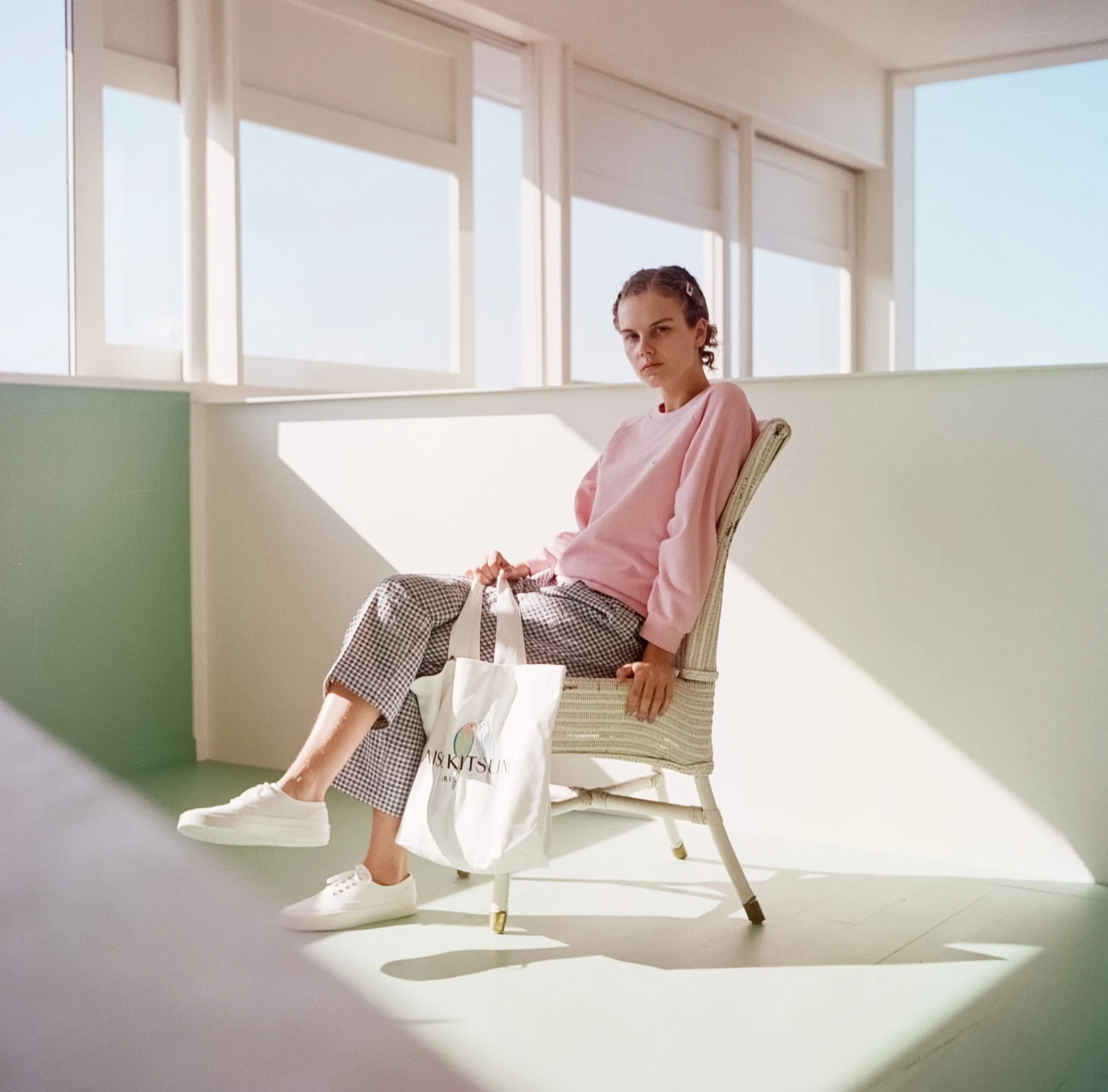 Maison Kitsuné lookbook — 35mm film portrait by Jackson Seebohm